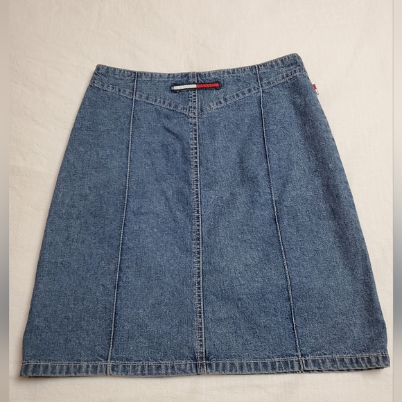 Tommy Hilfiger Dresses & Skirts - Vintage Y2K 90's Tommy Hilfiger Denim Skirt Size 0 Classic Boho Chic Retro